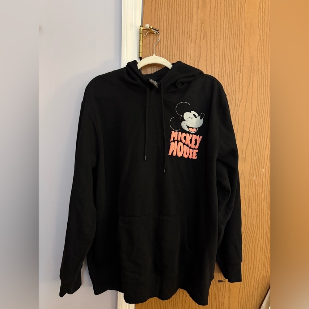 Disney Black Mickey Mouse Pullover Hoodie Sweatshirt
